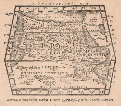 1576 Heinrich Petri Ptolemaic Map of Africa