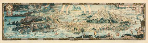 1918 Bernard Sleigh 'Anciente Mappe of Fairlyand'