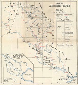 1929 Waterlow and Sons Map of the Ancient Sites of Iraq