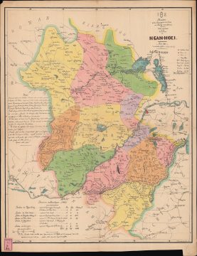 1888 Pierre / Pfister Manuscript Map of Anhui Province, China