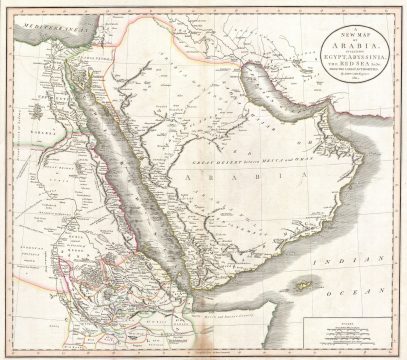 1811 Cary Map of Arabia, Egypt & Abyssinia