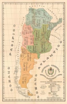 1910 Herrera and Dolarea Agricultural Map of Argentina