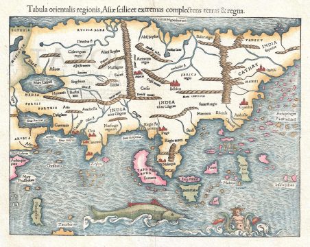 1550 Munster Map of Asia