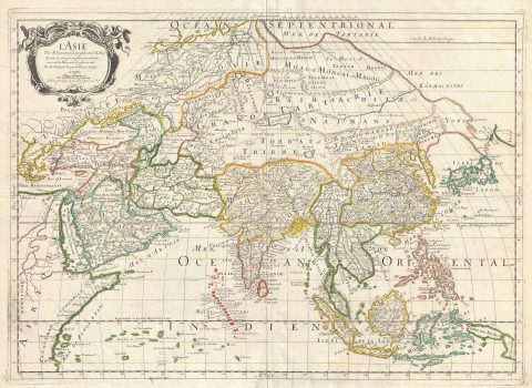 1669 Sanson Map of Asia