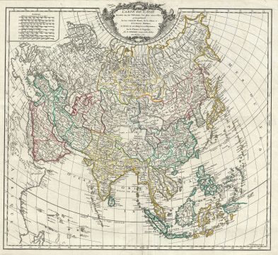 1750 Vaugondy Map of Asia