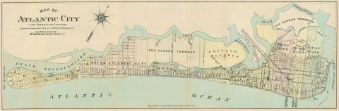 1902 Mueller Map of Atlantic City and Absecon Island, New Jersey