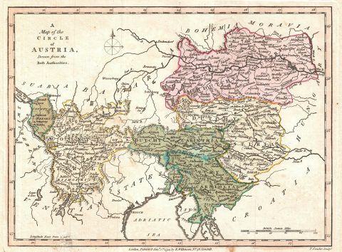 1794 Wilkinson Map of  Austria