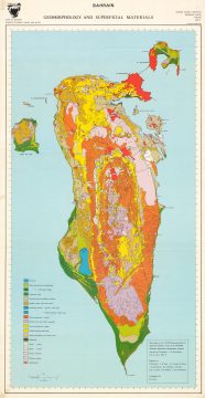 1976 Bahrain Ministry of Works Geomorphological Wall Map
