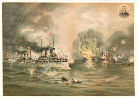 1898 Xanthus Russell Smith View of the Battle of Manila, the Philippines