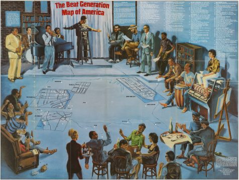 1987 Grant 'Beat Generation' Map of the United States