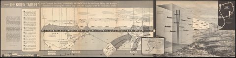 1949 Infographic Map of the Berlin Airlift and How It Operated