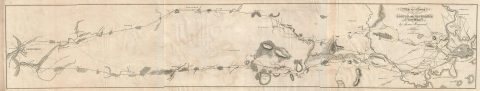 1828 Hayward Map of the Boston-Providence Railroad - First Amercian Railroad Map