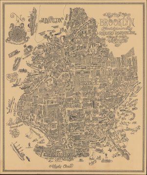 1969 Richard Rosenblum Pictorial View of Brooklyn, New York