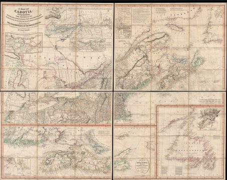 1821 Purdy Map of Cabotia (New England and Canada)