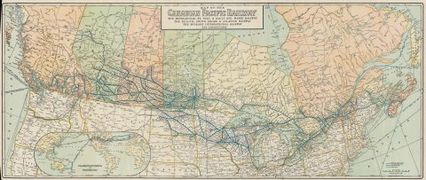 1926 Poole Brothers Map of Canada and the Canadian Pacific Railway