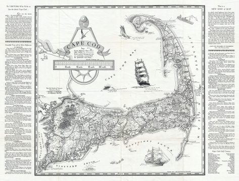 1934 Kenneth Morang Pictorial Map of Cape Cod, Massachusetts