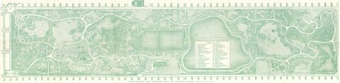1893 Smith & Knapp Map of Central Park, New York City