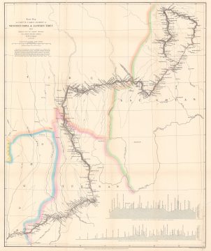 1878 Turner Map of Sichuan and Yunnan, China and Tibet