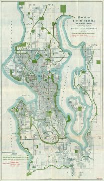 1911 Bogue Map or Plan of the City of Seattle, Washington