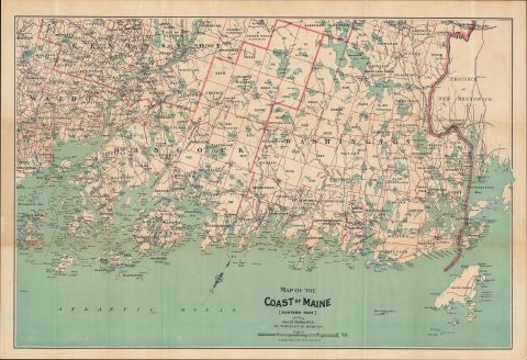 1893 Walker Map of the Coast of Maine: Penobscot to Passamaquoddy