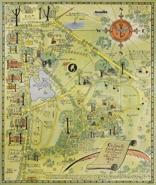 1927 Suchy Pictorial View of Colgate University Campus, Hamilton, New York