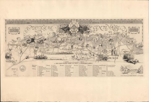 1931 Bonnerot / Perroud Map of Bouchard Père et Fils Vineyards in Burgundy, France