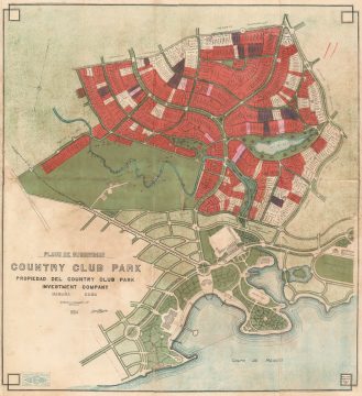 1924 Real Estate Map of Country Club Park / Siboney, Havana, Cuba