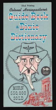 1961/68 Guide To Southern Dialect and Customs with a Map of the United States in a Southerner's Eyes