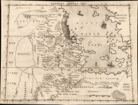 1588 Livio and Giulio Sanuto Map of the African Red Sea Coast