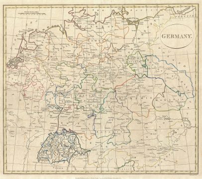1799 Celement Cruttwell Map of Germany