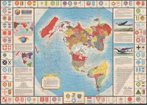 1943 Aluminum Company of America and Petruccelli Map of the World