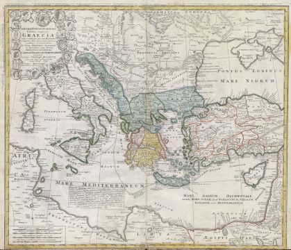 1741 Homann Heirs Map of Ancient Greece & the Eastern Mediterranean