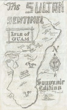 1954 U.S. Navy Shipboard Zine 'Sultan Sentinel' w/ Guam Pictorial Map