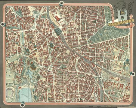 1959 Bollmann Map of Hannover, Germany