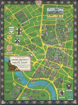 1959 Garfield Map of Harvard University and Radcliffe College