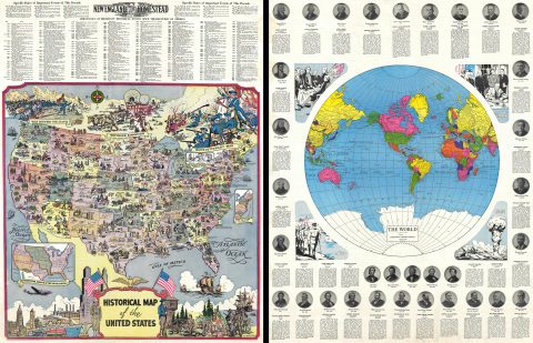 1959 New England Homestead and McCallister Pictorial Map of the United States