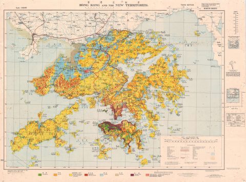 1957 First Bilingual Edition of the GSGS Map of Hong Kong