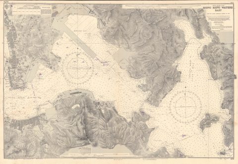 1960 Admiralty Chart of the Eastern Portion of Hong Kong