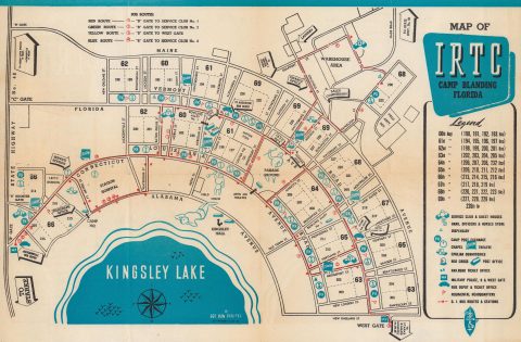 1945 Pfeiffer Map of the Infantry Replacement Center, Camp Blanding, Florida