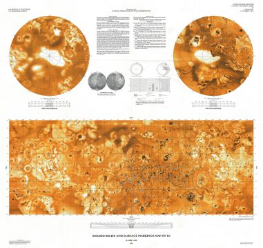 1987 U.S. Geological Survey Map of Io, Moon of Jupiter