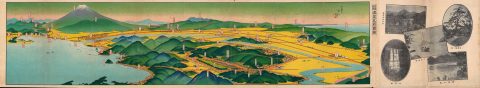 1922 Yoshida View of Hot Springs and Mt. Fuji, Shizuoka, Japan