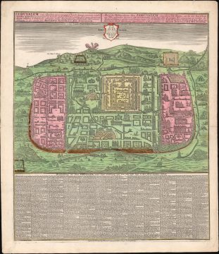 1756 Seutter / Lotter Jerusalem, Afrer Adrichem