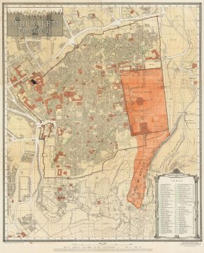 1947 Salmon City Plan or Map of Jerusalem