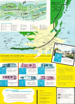1957 Newman, Stern, and Mandell Map of Key Colony, Florida Keys