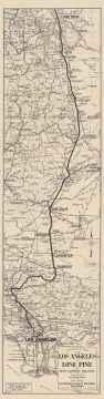 1930 Auto Club of Southern California Strip Map, Sequoia and Inyo National Forest
