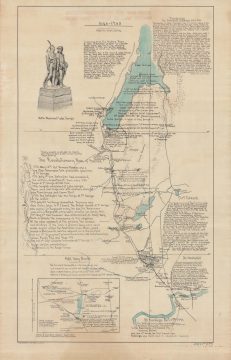 1917 Rand McNally / Bentley Map of Lake George, New York, Military History