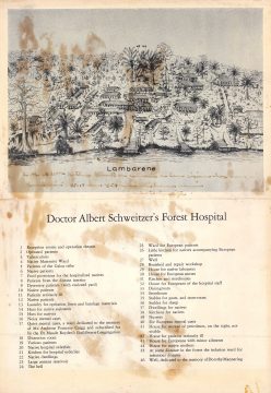 1954 Autographed Plan of Dr. Albert Schweitzer's Compound, Lambarene, Gabon