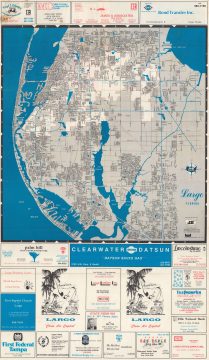 1974 J and R Map Company City Plan or Map of Largo, Florida, and Environs