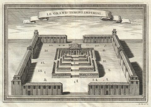 1756 Bellin View of the Grand Throne Room in the Forbidden City, Beijing, China