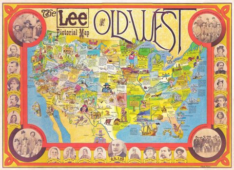 1970 Varner Lee Pictorial Map of the Old West